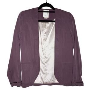 Anthropologie Elevenses Open Front Long Sleeve Whitby Blazer Jacket Size Small